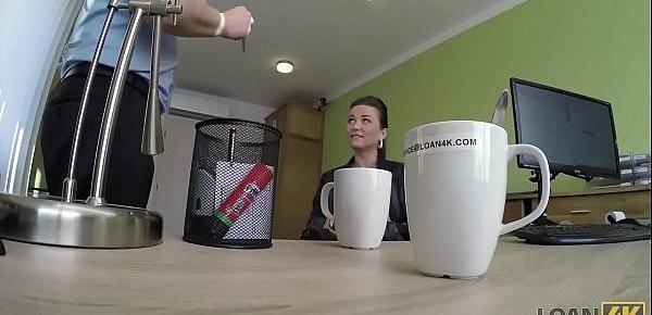  LOAN4K. Agent offers nice girl a good loan for passionate fucking